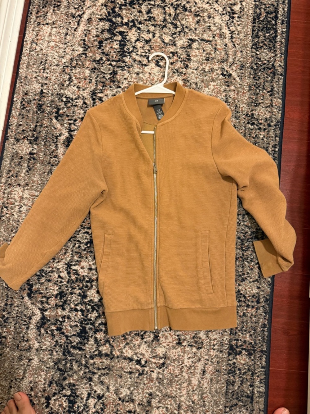 H&M Men's Zip-Up Bomber Jacket - Mustard